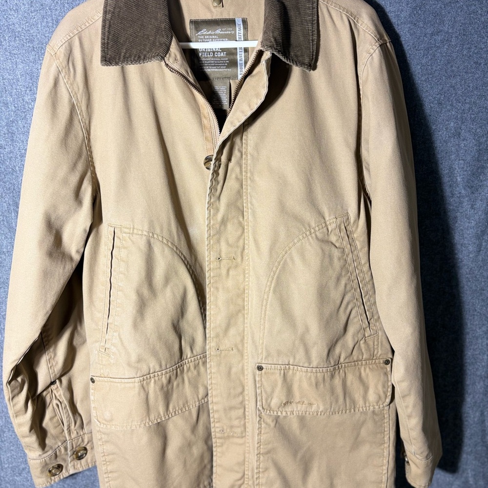 Men's Tan Jacket with Corduroy Collar
